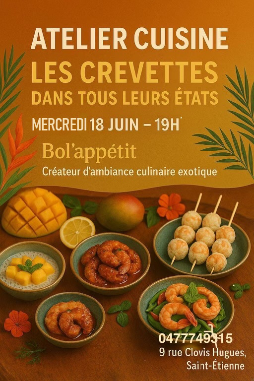 Atelier cuisine les crevettes dans tous leurs états