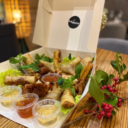 Coffret apéro traiteur asiatique pour 4