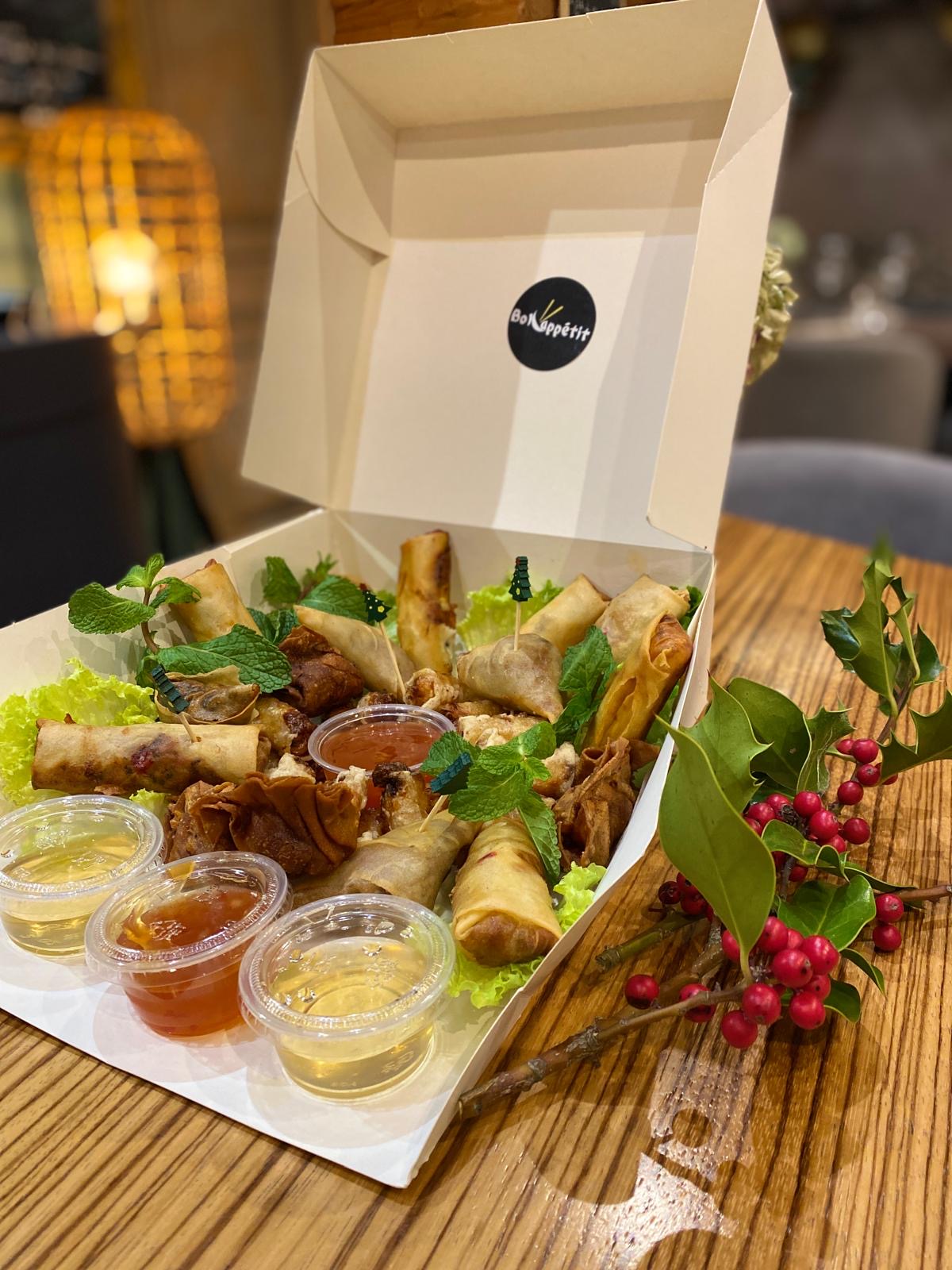 Coffret apéro traiteur asiatique pour 4